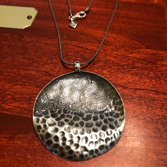 Silpada Jewelry - Silpada 925 Large Hammered Wavy Pendant Necklace